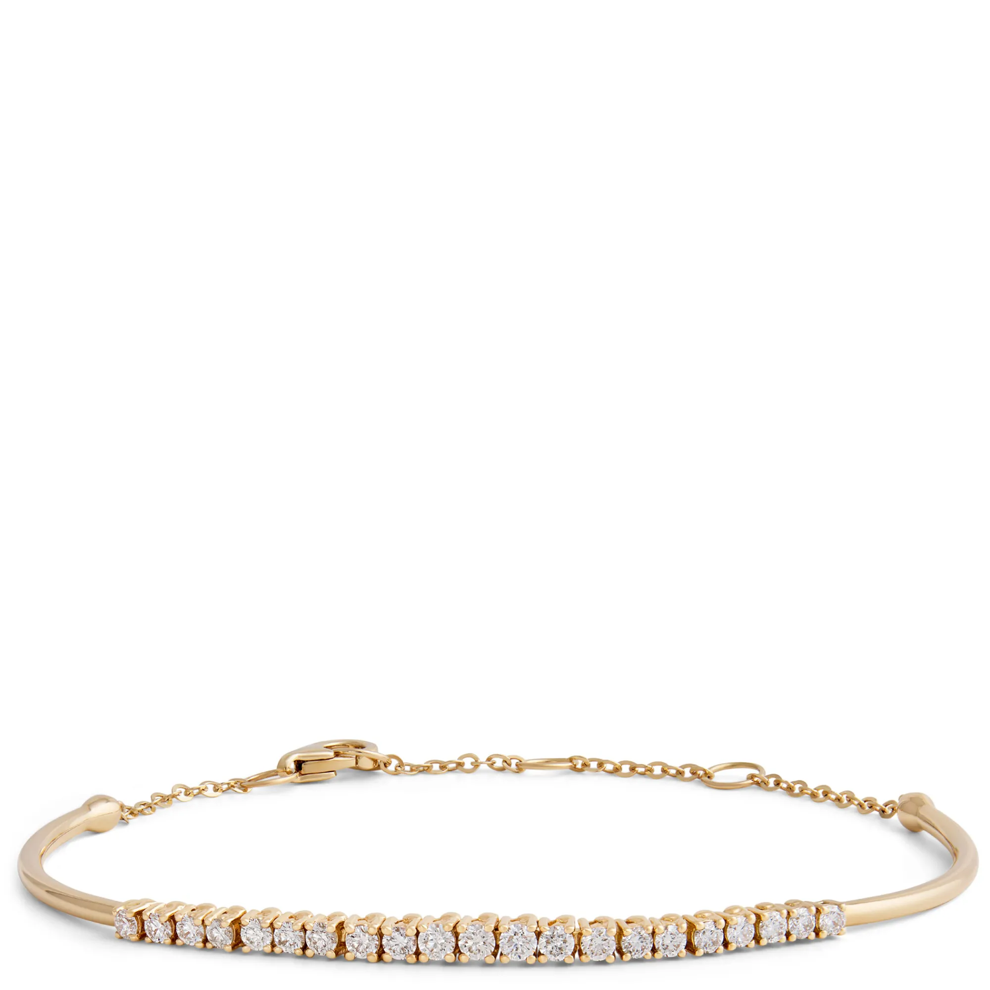 Adjustable Diamond Bar Bracelet, 14K Yellow Gold Sale