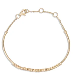 Adjustable Diamond Bar Bracelet, 14K Yellow Gold Sale