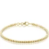 Adjustable Diamond Cut Bead Bracelet 14K New