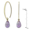Amethyst Drop Earrings 14K Online