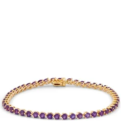 Amethyst Tennis Bracelet, 14K Yellow Gold Online