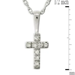 Baby Diamond Cross Pendant 14K Clearance