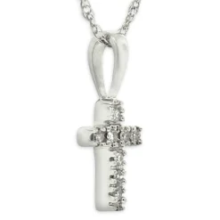 Baby Diamond Cross Pendant 14K Clearance