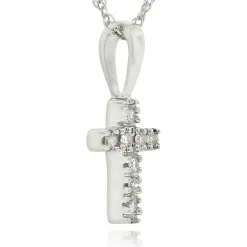 Baby Diamond Cross Pendant 14K Clearance