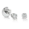 Baby Diamond Earrings 14K Clearance