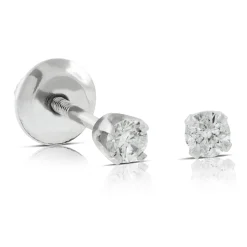 Baby Diamond Earrings 14K Clearance