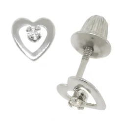 Baby Diamond Earrings 14K New
