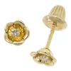 Baby Diamond Flower Earrings 14K Discount