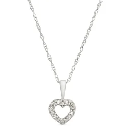 Baby Diamond Heart Necklace 14K Outlet