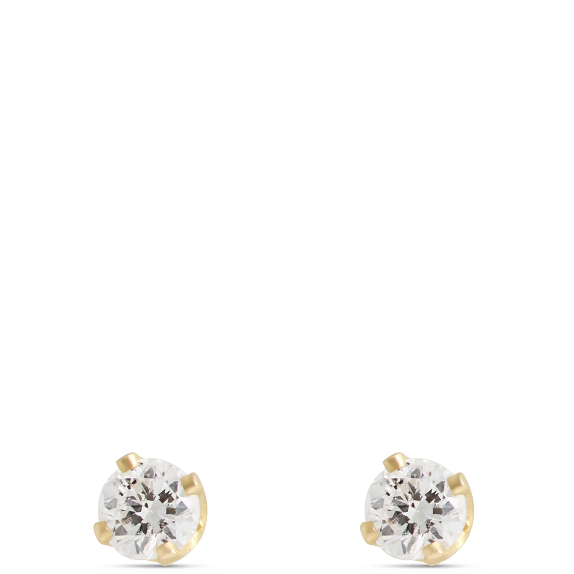 Baby Diamond Studs, 14K Yellow Gold Clearance