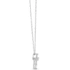 Baguette and Round Diamond Cross Pendant, 14K White Gold Best