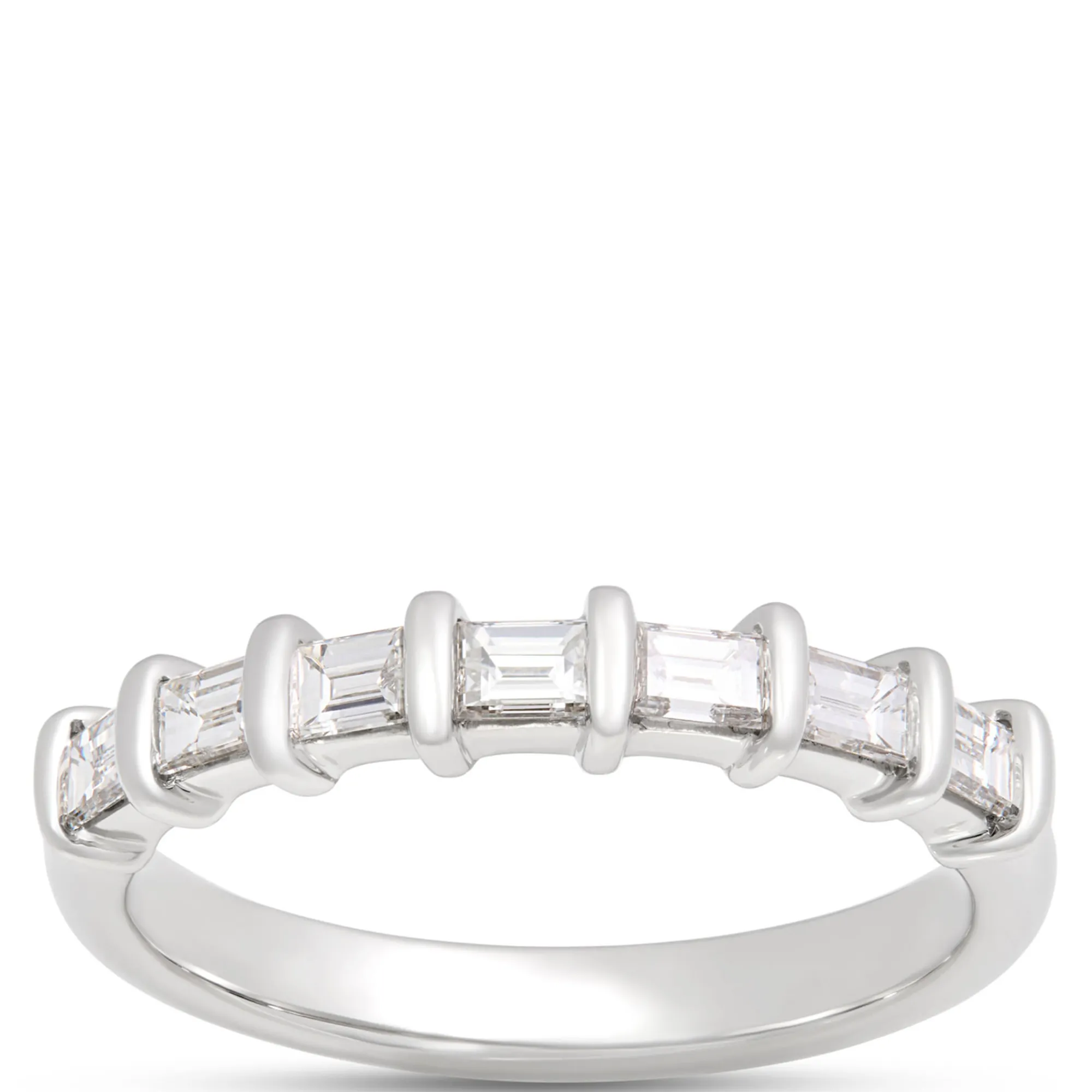 Baguette Diamond Band, ⅔ Total Carat Weight, Platinum
