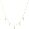 Baguette Diamond Station Necklace, ⅔ Total Carat Weight, 14K Two Tone Gold Online