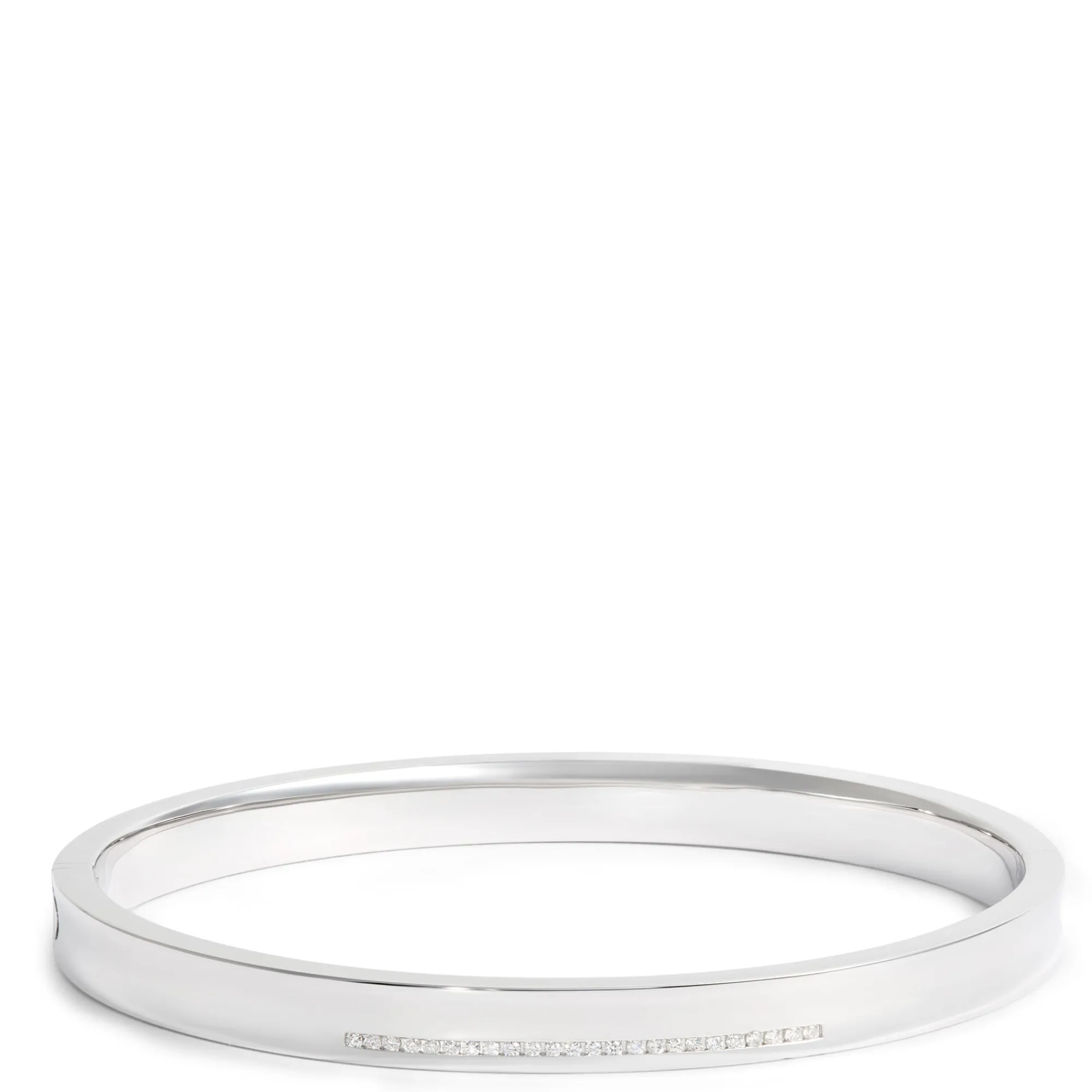 Bangle with Channel Set Round Diamonds Clearance
