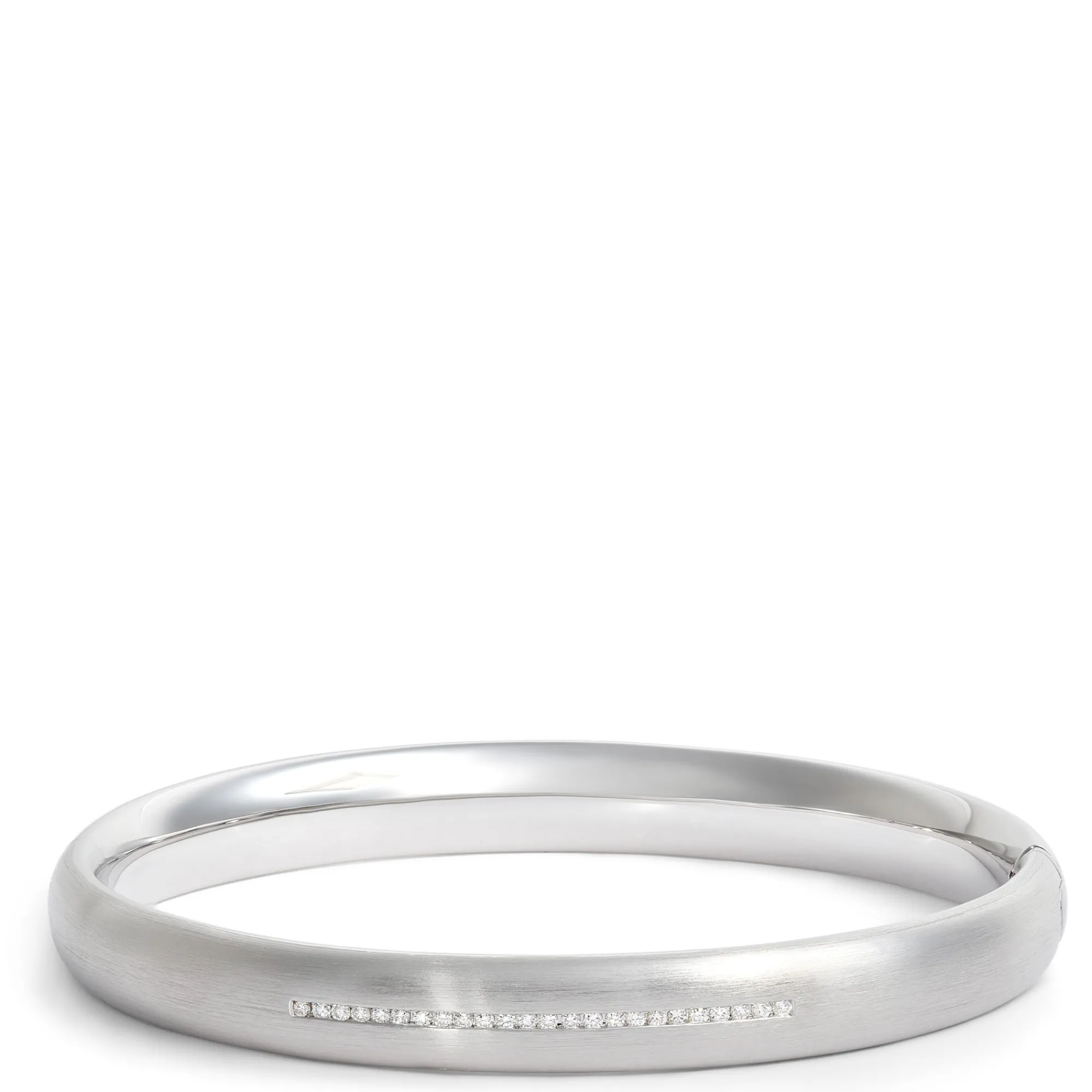 Bangle with Channel Set Round Diamonds Outlet