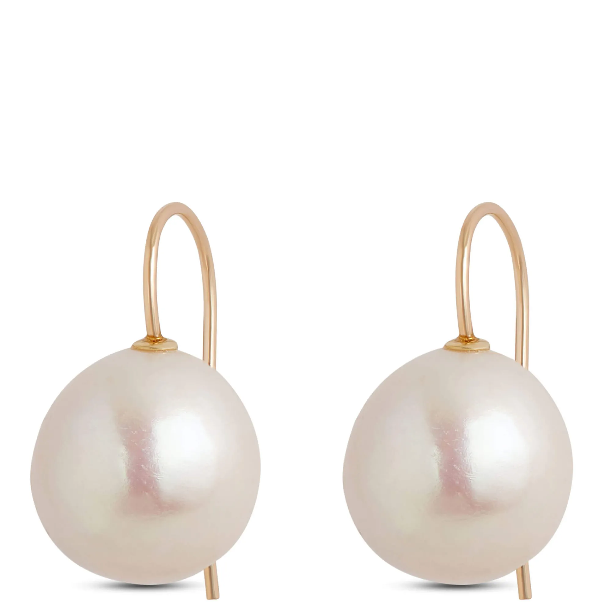 Baroque Cultured Pearl Drop Earrings, 14K Yellow Gold New