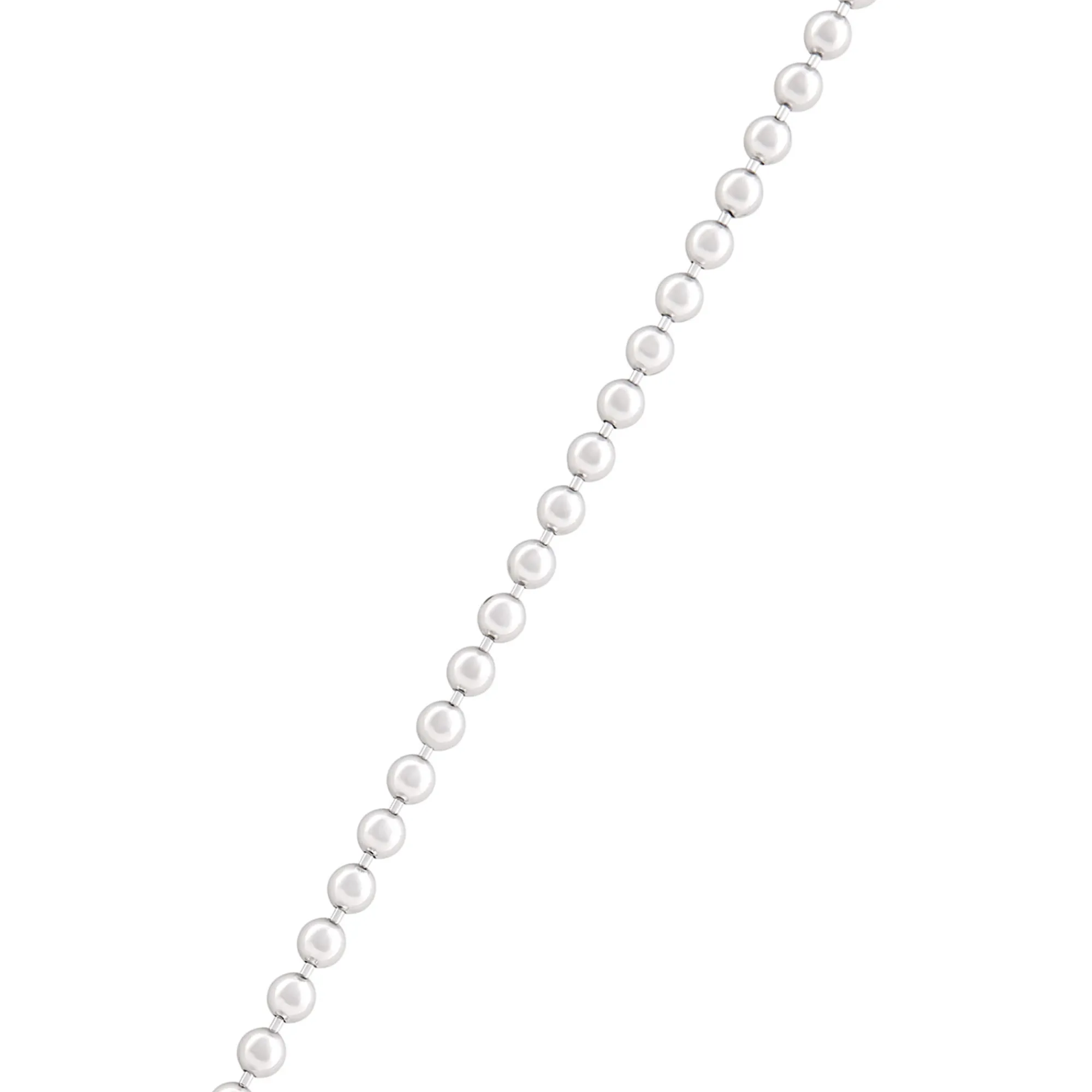 Bead Chain, 18-Inches, 14K White Gold
