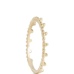 Beaded Band with Offset Beads, 14K Yellow Gold