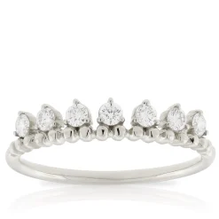 Beaded Stackable Diamond Band 14K Outlet