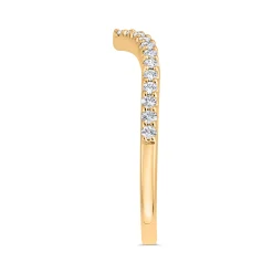 Bella Ponte Chevron Diamond Band, 14K Yellow Gold Sale