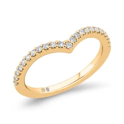 Bella Ponte Chevron Diamond Band, 14K Yellow Gold Sale
