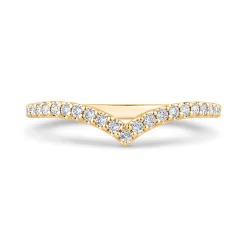 Bella Ponte Chevron Diamond Band, 14K Yellow Gold Sale