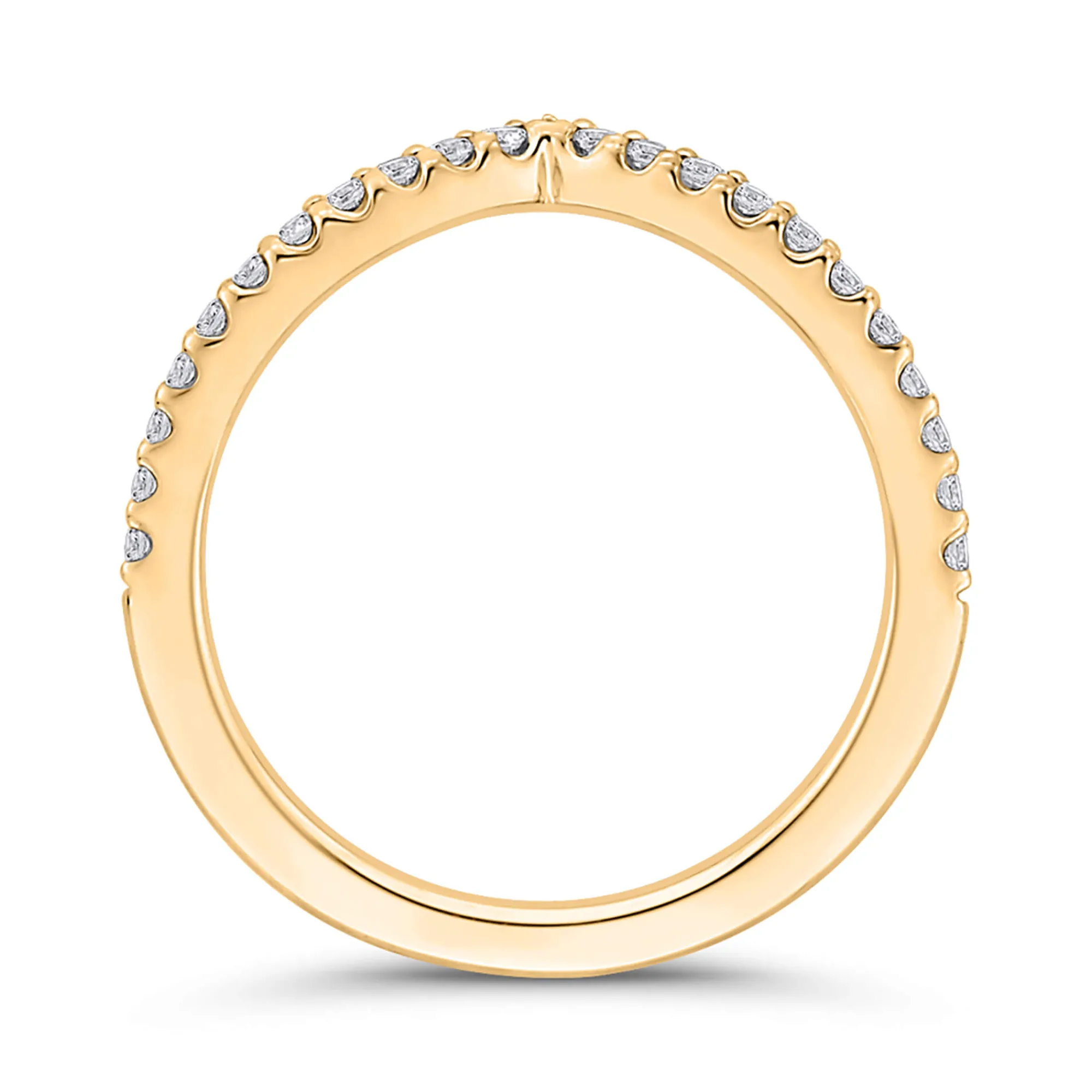 Bella Ponte Chevron Diamond Band, 14K Yellow Gold Sale