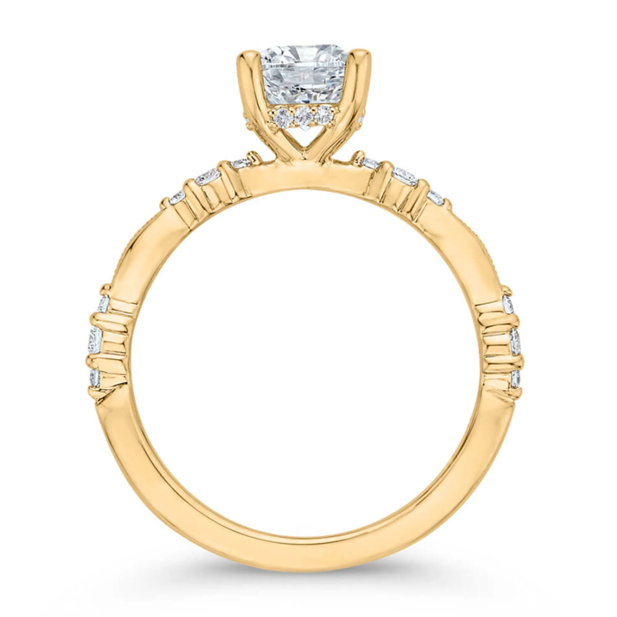 Bella Ponte Diamond Engagement Ring Setting Hidden Halo Online