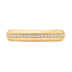 Bella Ponte Polished Knife Edge Diamond Bridal Ring, 14K Yellow Gold Outlet