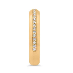 Bella Ponte Polished Knife Edge Diamond Bridal Ring, 14K Yellow Gold Outlet