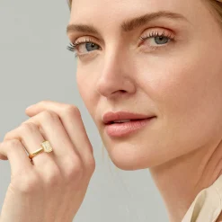 Bella Ponte Radiant Cut Engagement Ring, 2-¼ Carat, 18K Yellow Gold Outlet