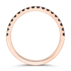 Bella Ponte Rose Gold Black Diamond Band 14K Discount