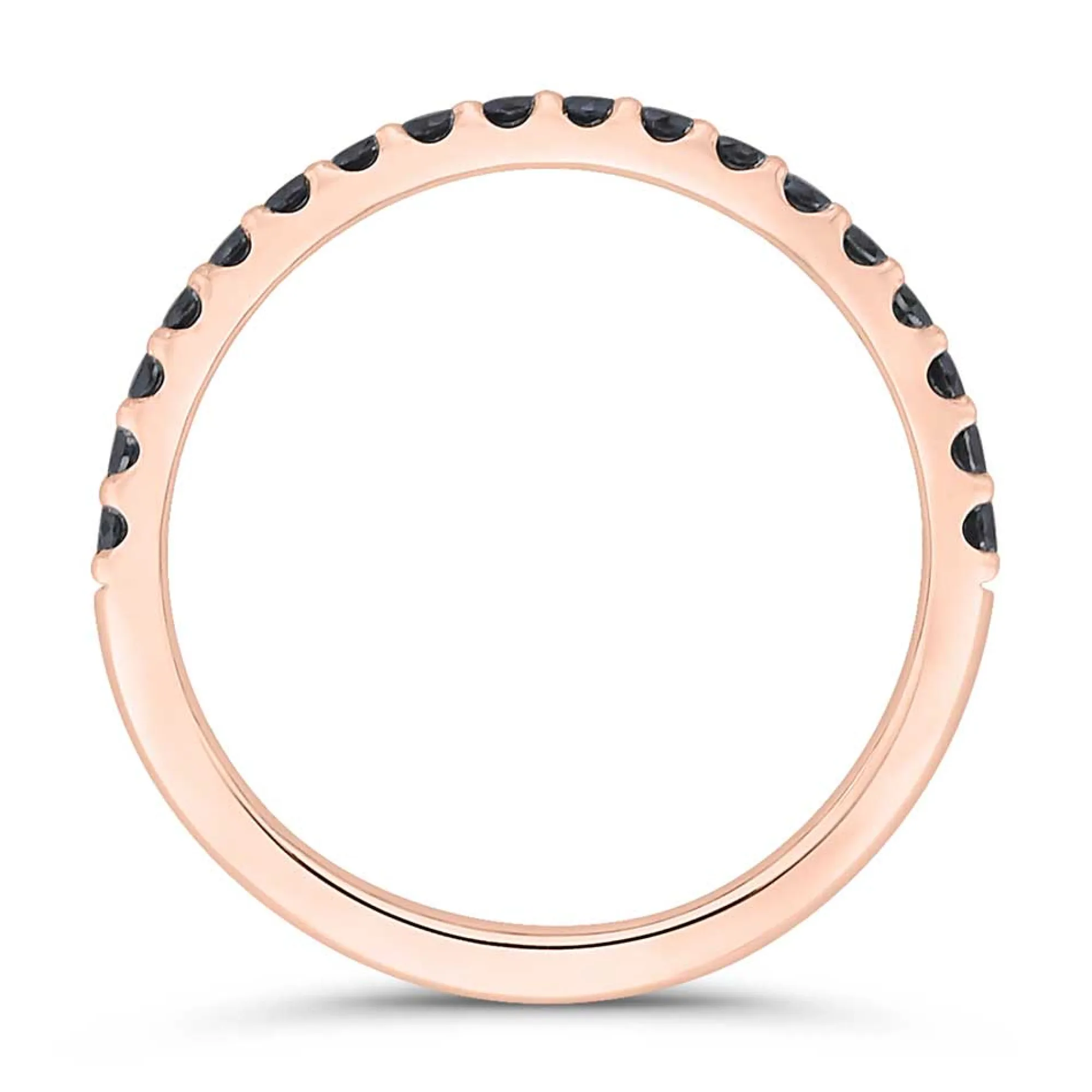Bella Ponte Rose Gold Black Diamond Band 14K Discount