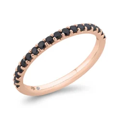 Bella Ponte Rose Gold Black Diamond Band 14K Discount