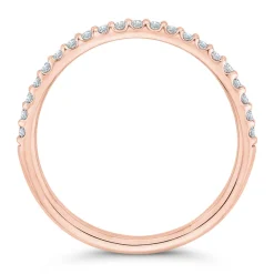 Bella Ponte Rose Gold Diamond Band 14K, 1/5 ctw.