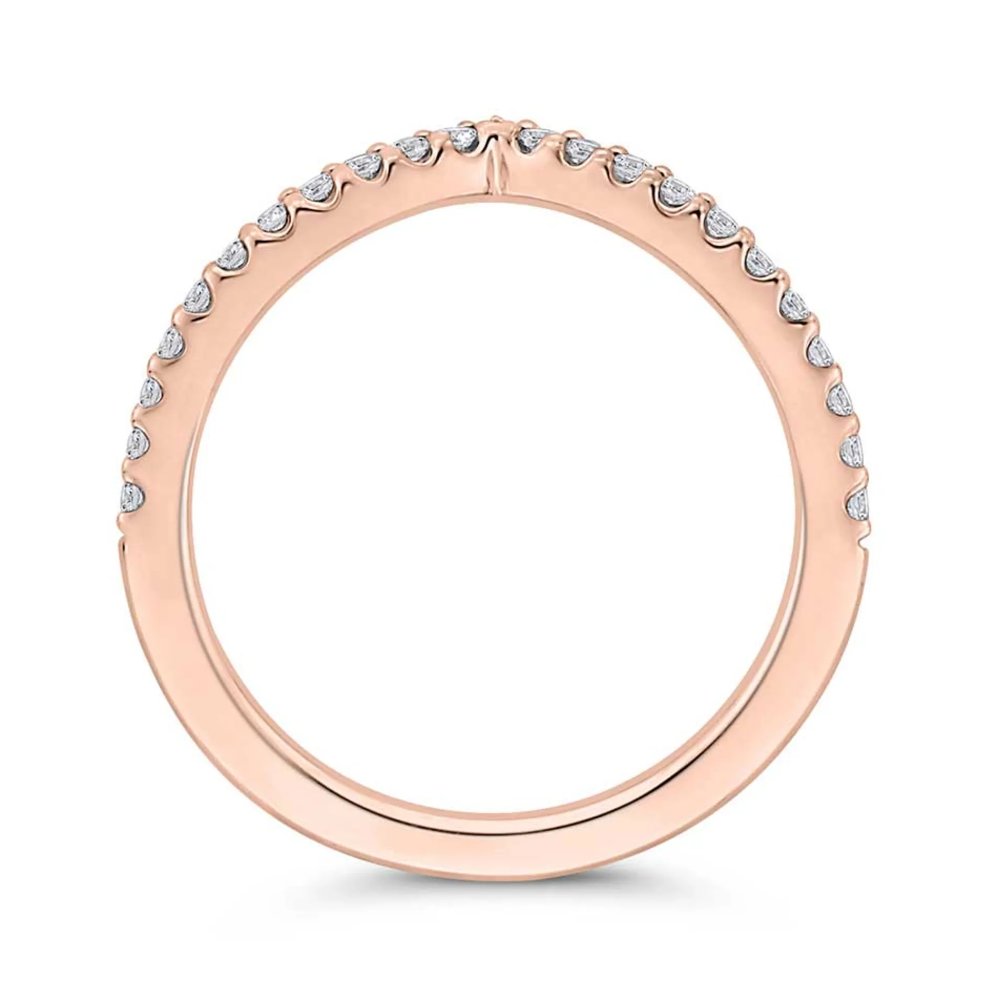 Bella Ponte Rose Gold Diamond Band 14K Clearance