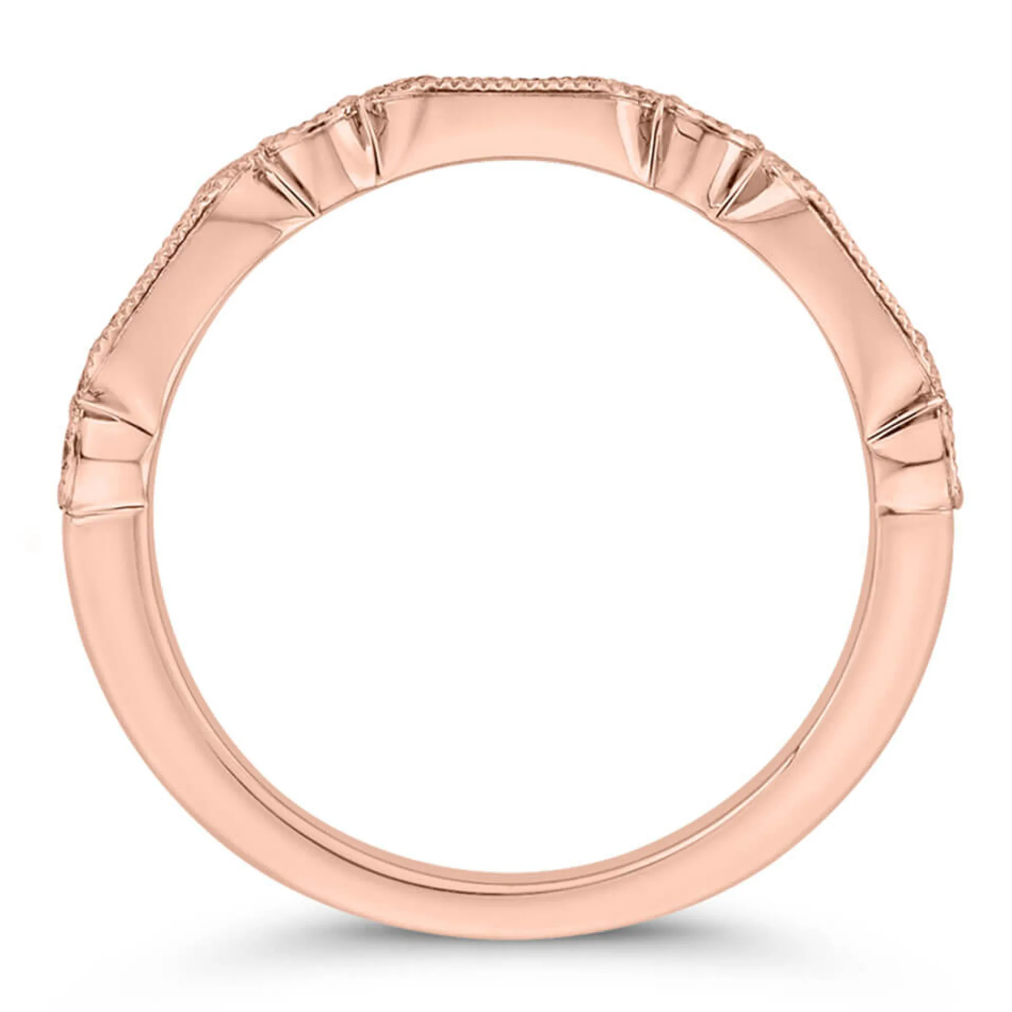 Bella Ponte Rose Gold Diamond Band 14K Hot