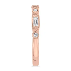Bella Ponte Rose Gold Diamond Band 14K Hot