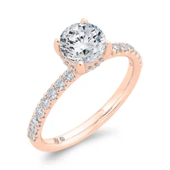 Bella Ponte Rose Gold Engagement Ring Setting 14K