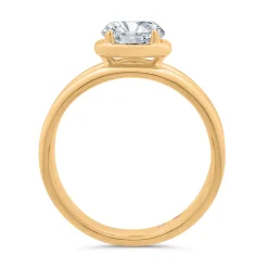 Bella Ponte Split Shank Engagement Ring Setting, 14K Yellow Gold