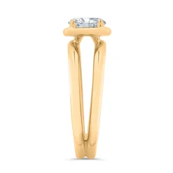 Bella Ponte Split Shank Engagement Ring Setting, 14K Yellow Gold