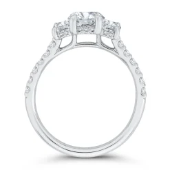 Bella Ponte 3-Stone Emerald Cut Diamond Engagement Ring 14K Best