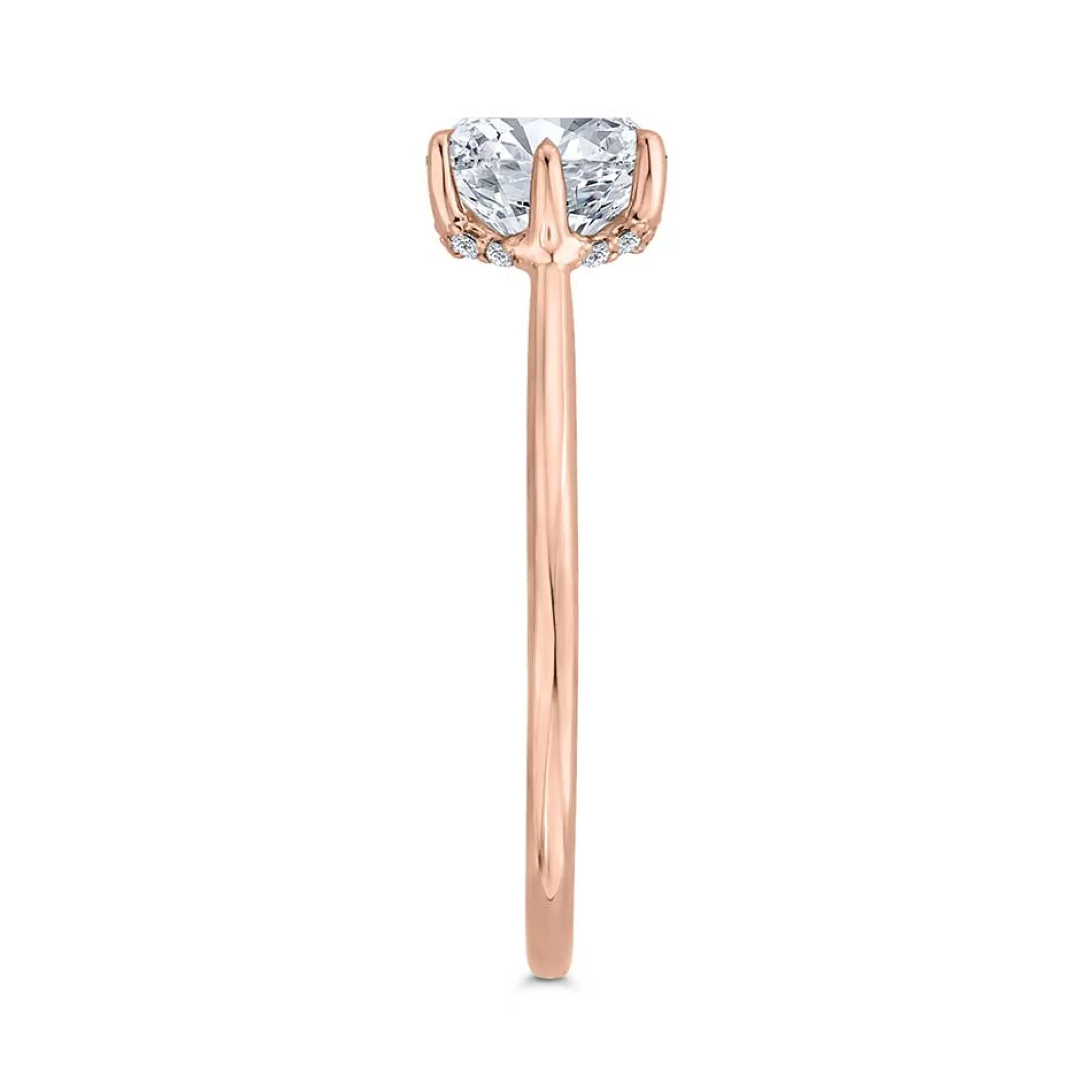 Bella Ponte "The Whisper Crown" Rose Gold Diamond Engagement Ring Setting 14K New