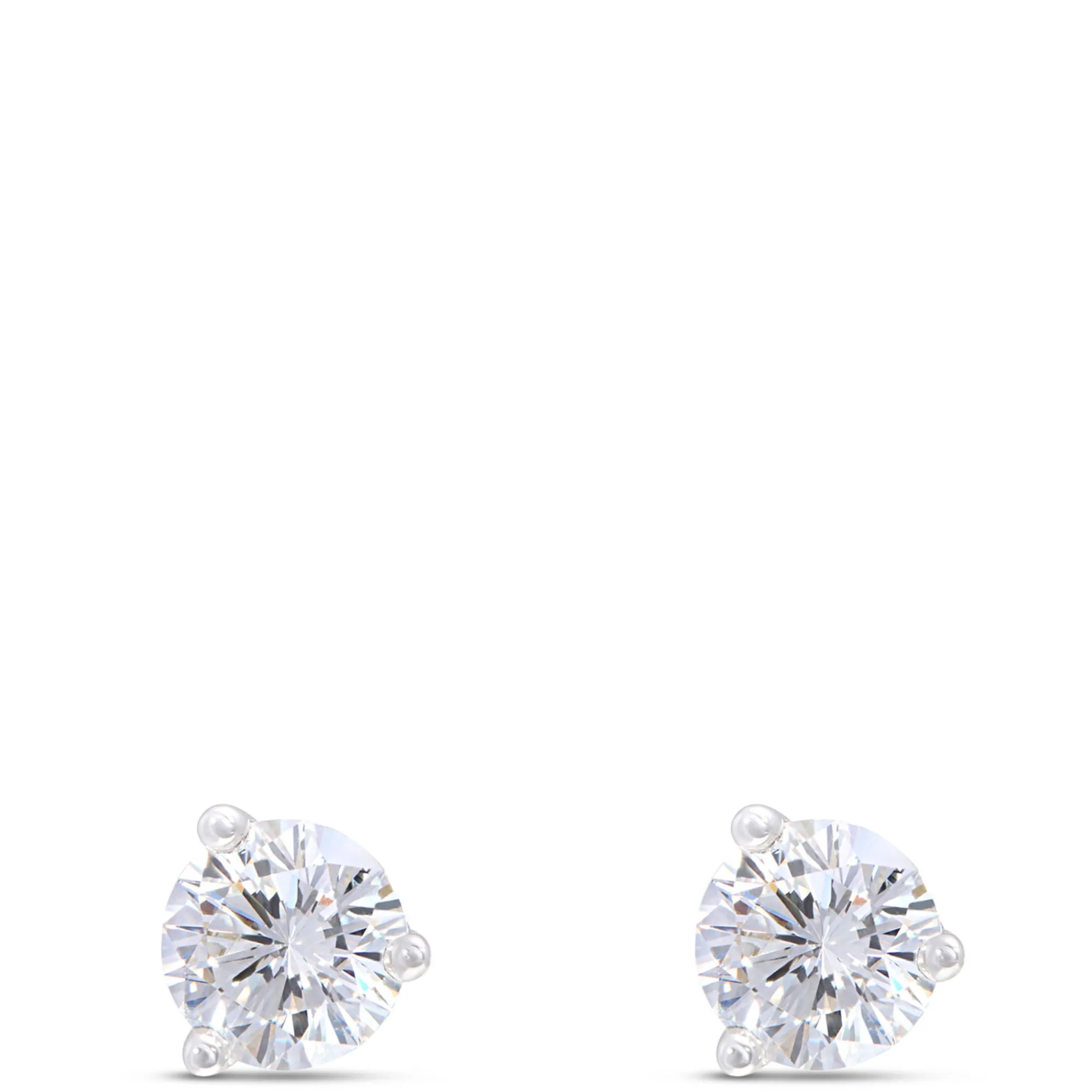 Signature Ben Bridge Diamond Studs, 18k White Gold Hot