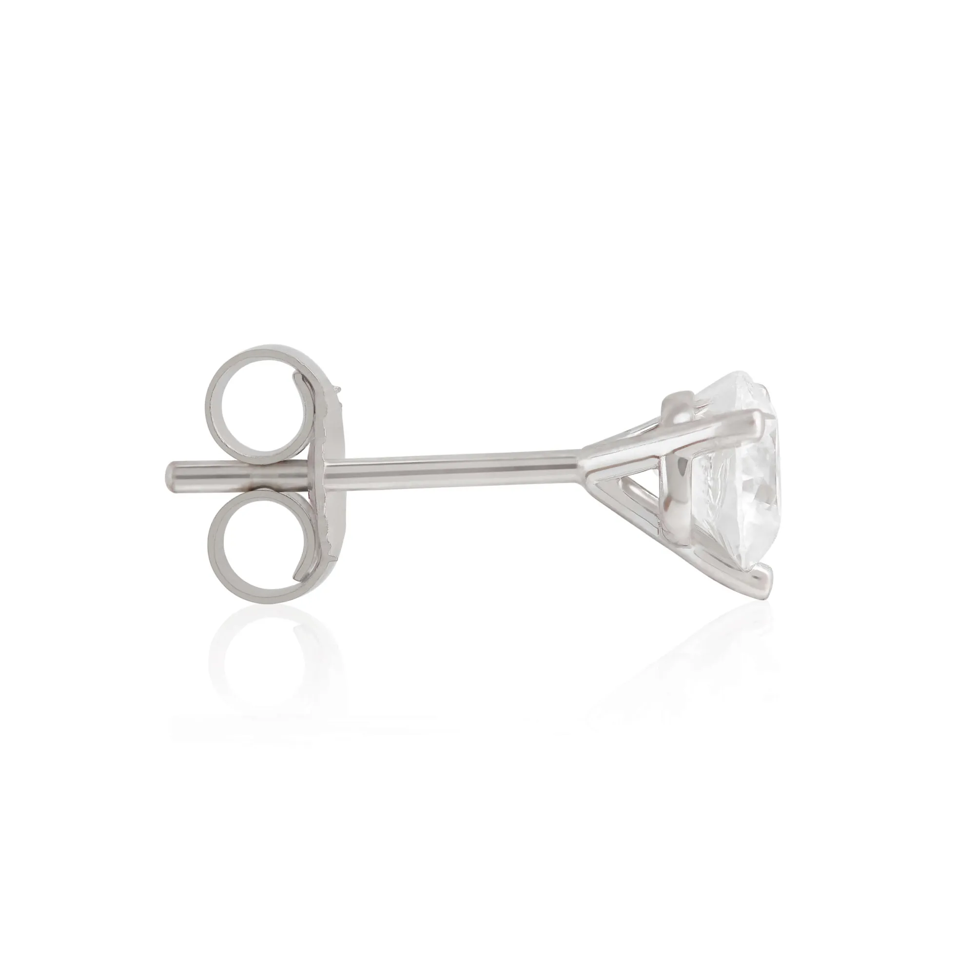 Signature Ben Bridge Diamond Studs, ¾ Carat Total Weight, in 18K White Gold New
