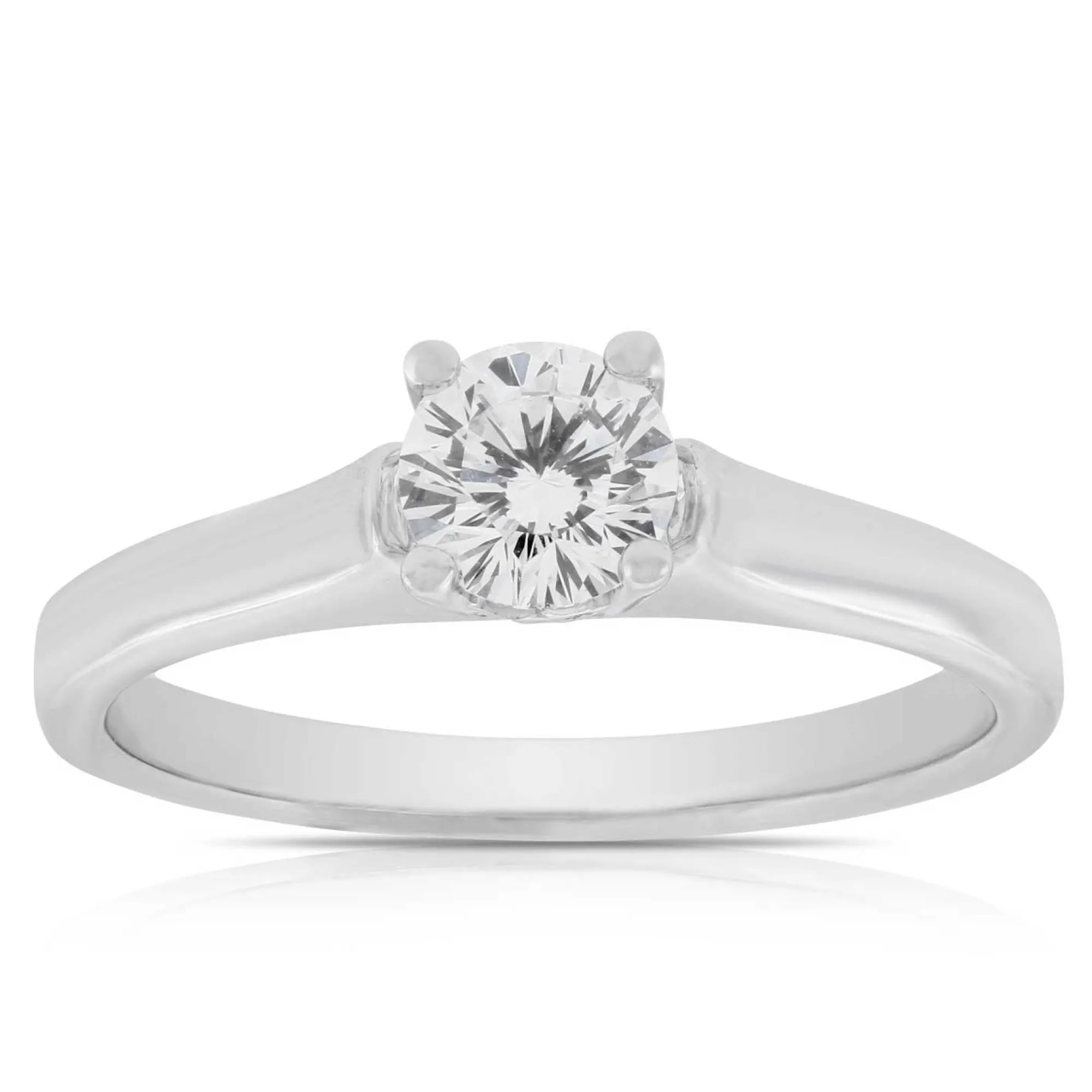 Signature Ben Bridge Diamond Engagement 18K White Gold Ring Outlet