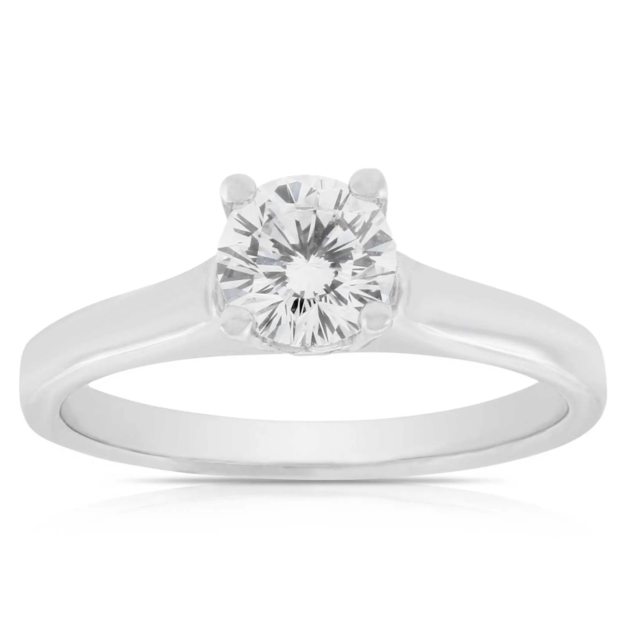 Signature Ben Bridge Diamond Solitaire Engagement Ring 18K White Gold Best