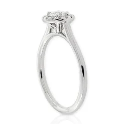 Signature Ben Bridge Diamond Halo Ring 18K Clearance