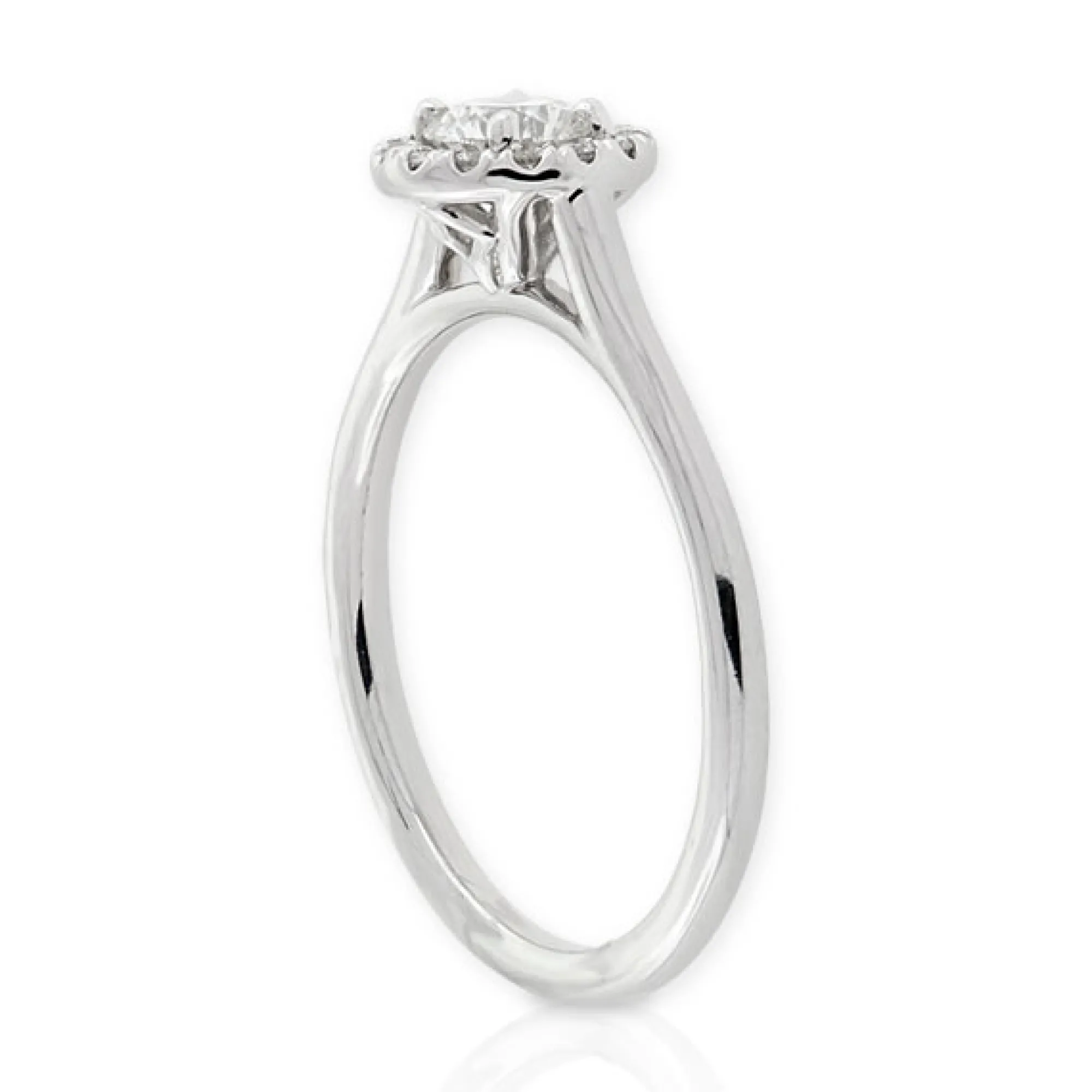 Signature Ben Bridge Diamond Halo Ring 18K Clearance