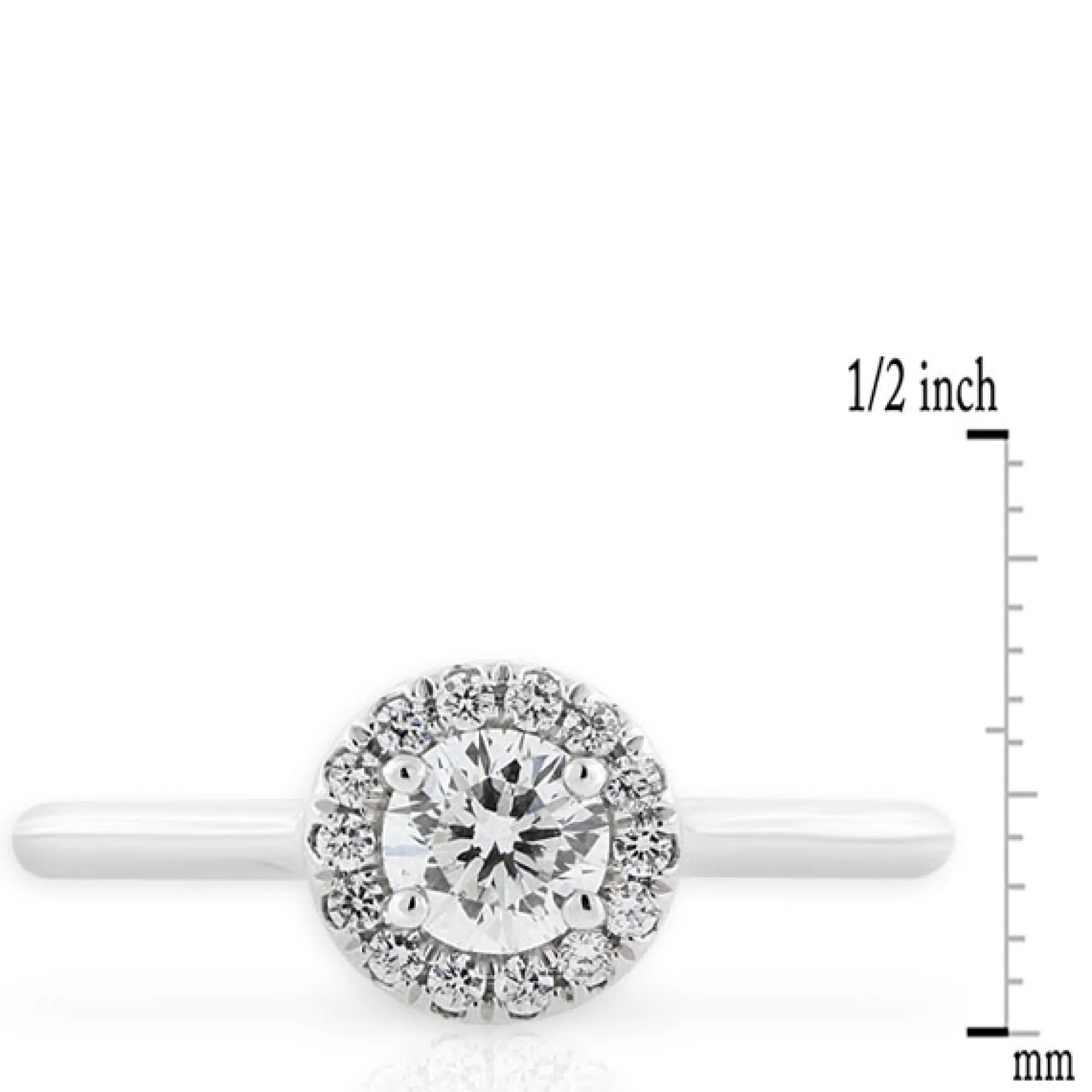 Signature Ben Bridge Diamond Halo Ring 18K Clearance